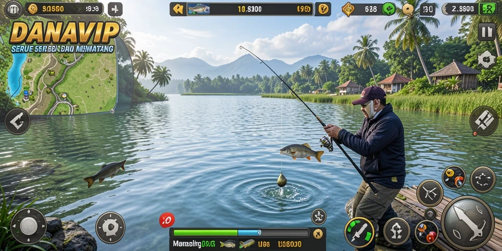 Tangkapan ikan di dalam game DANAVIP yang memukau dan realistis.