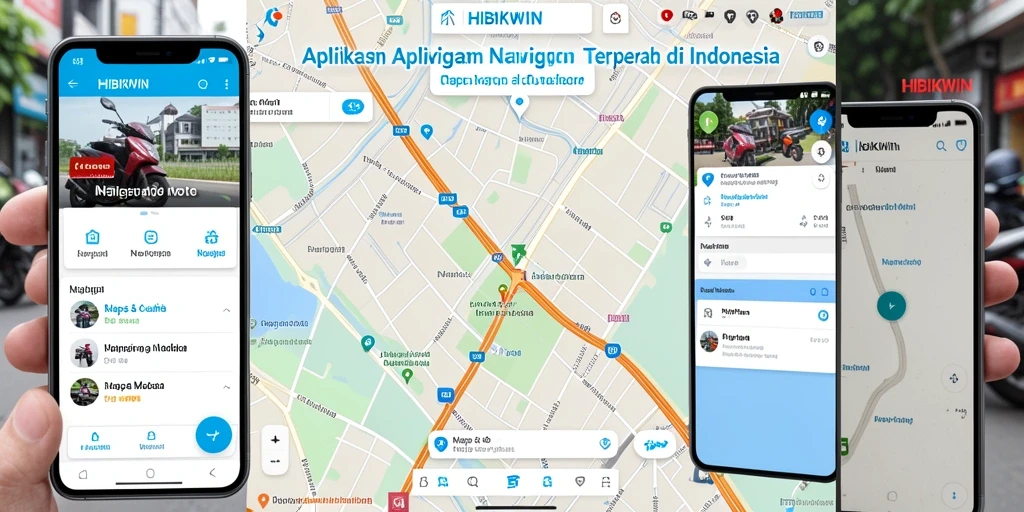 Tampilan antarmuka HIBIKWIN yang sederhana dan fungsional untuk navigasi motor.