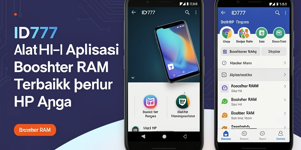 Tampilan antarmuka ID777 yang intuitif dan fungsional untuk optimasi RAM.