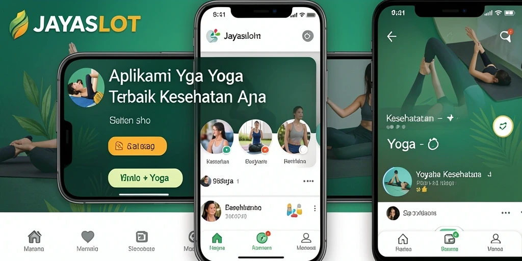 Tampilan antarmuka <strong>JAYASLOT</strong> yang menampilkan sesi Yoga interaktif.