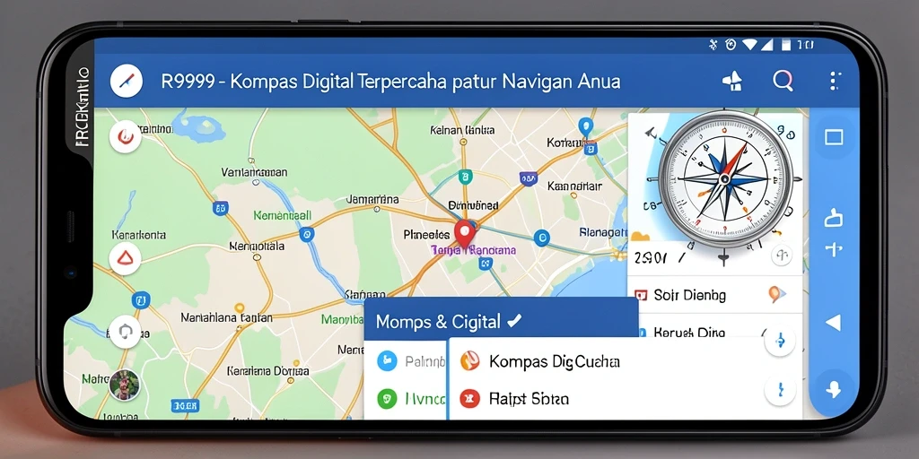 Antarmuka RR999 yang intuitif dan fungsional untuk navigasi.