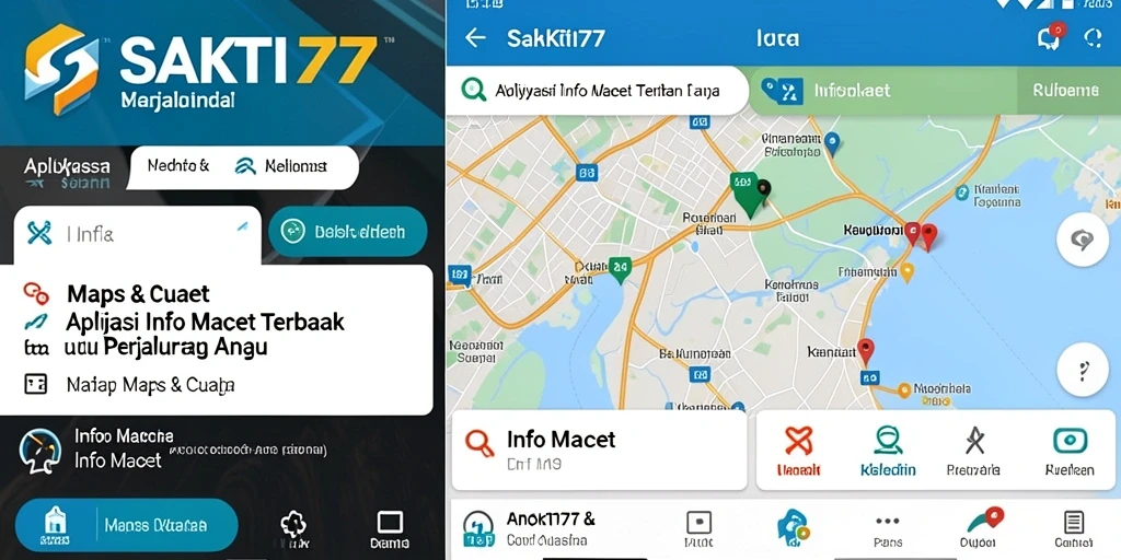 Tampilan antarmuka SAKTI77 menampilkan peta dengan informasi kemacetan jelas.