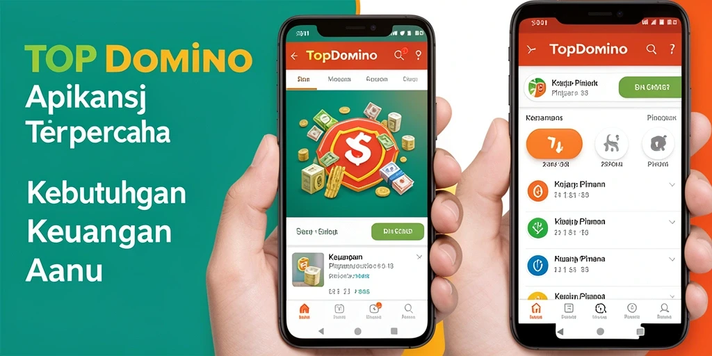 Antarmuka utama TOPDOMINO dengan fitur pengajuan pinjaman yang mudah.