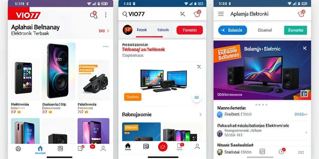 Antarmuka aplikasi VIO77 yang menarik dan mudah dinavigasi.
