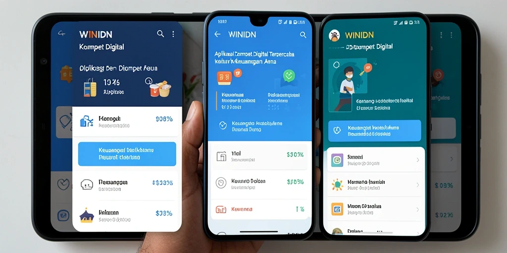 Antarmuka aplikasi WINIDN yang user-friendly untuk Dompet Digital.